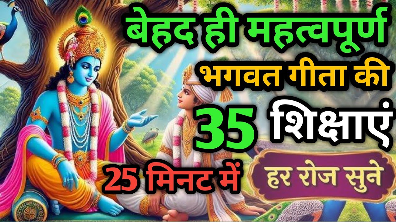 भगवत गीता की 35 सबसे बड़ी सीख | Shrimad Bhagwat Geeta Saar 25 Minutes | भगवत गीता ज्ञान |भगवत गीता