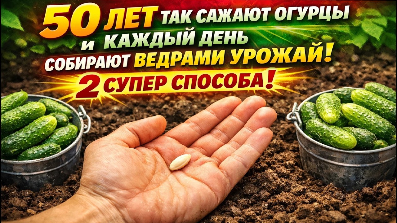 ОГУРЦЫ САЖАЮТ ТОЛЬКО ТАК! Эти 2 способа мало кто знает!