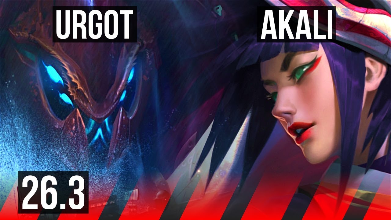 URGOT vs AKALI (TOP) | Good KDA: 14/1/5 | KR Master | 26.3