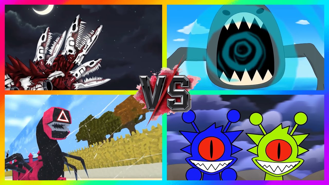 Train Eater in Squid Game?! The Bloop, Sprunki Eater & Infected Sky | Coffin Dance Tiles Hop