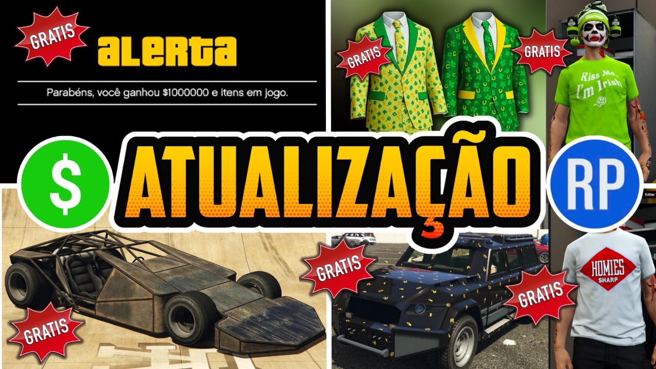 $1 MILHÃO GRÁTIS! Atualização Semanal do GTA Online! 6x MAIS DINHEIRO, Novos Carros e Roupas Grátis!