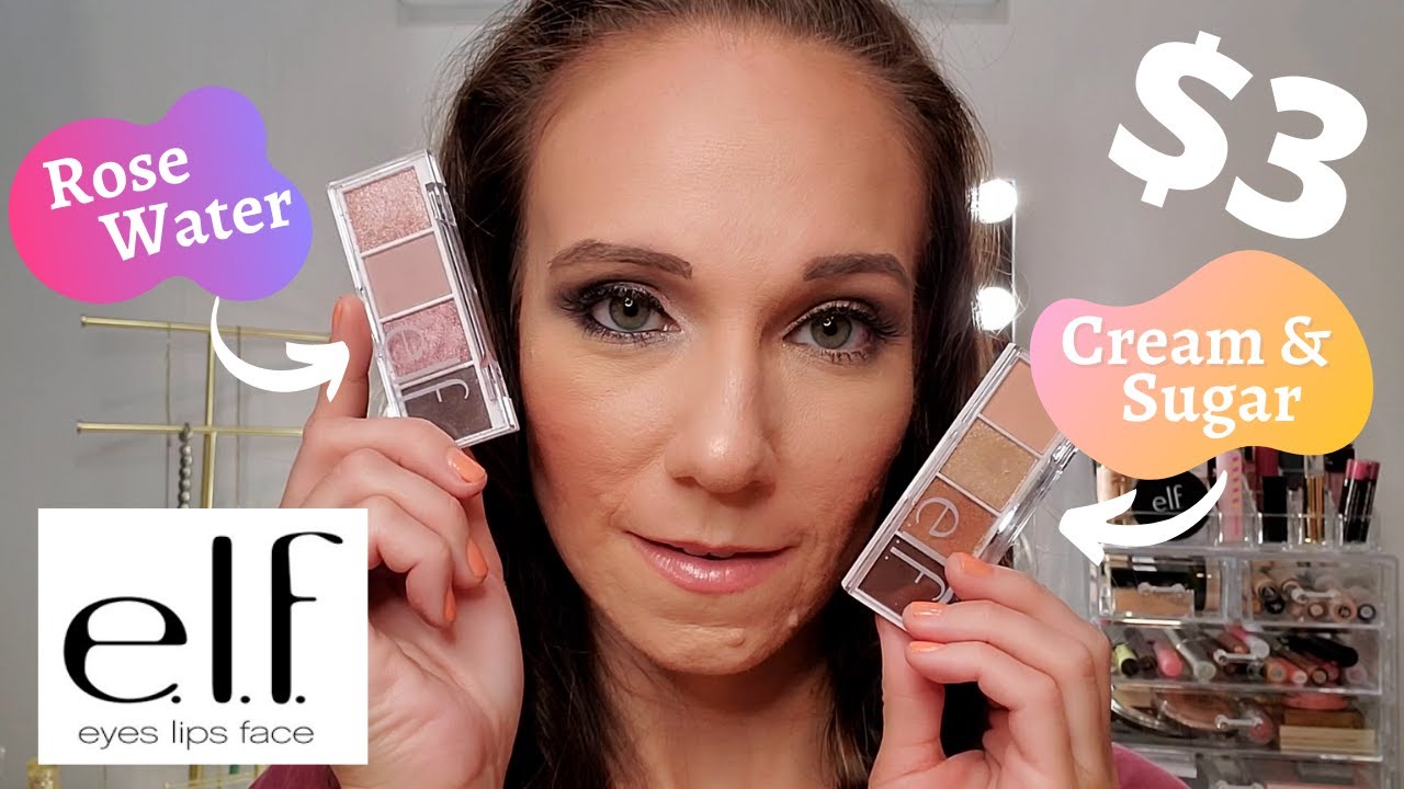 elf Bite Size Eyeshadows | Cream & Sugar vs. Rose Water