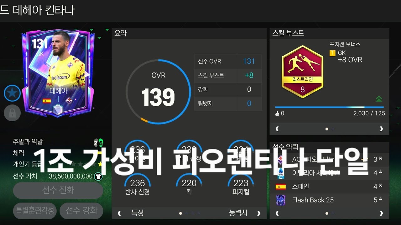 1조 가성비 피오렌티나 단일