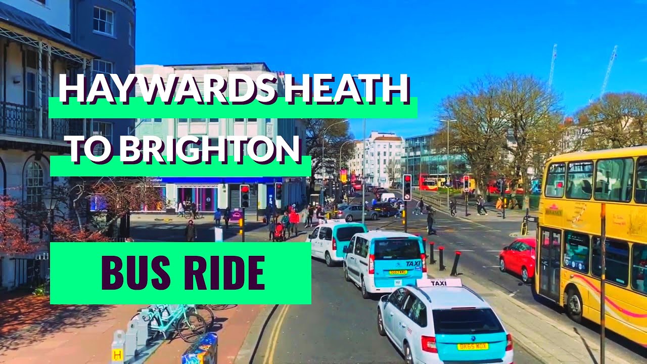 UK Bus Ride - Haywards Heath to Brighton Ride 🇬🇧🚌 - Ambient Music