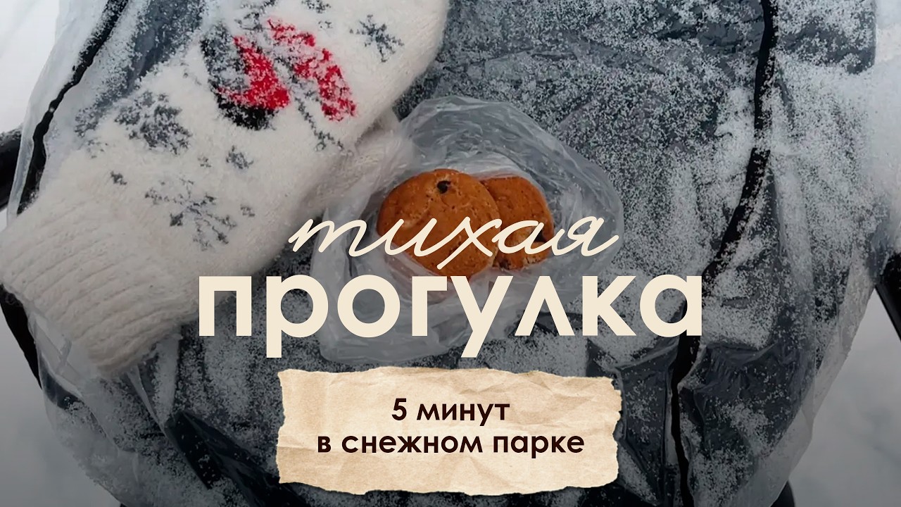 5 минут тихой прогулки под снегом | АСМР с коляской  
