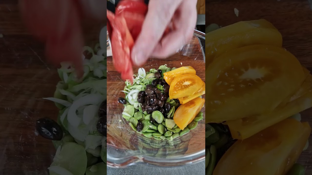 Sałatka z bobem i pomidorami