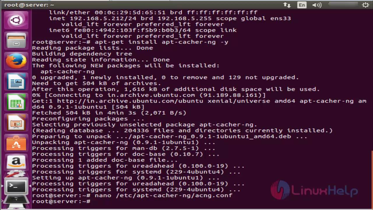 How To Set up an ‘Apt-Cache’ Server Using ‘Apt-Cacher-NG’ in Ubuntu 16.04 Server