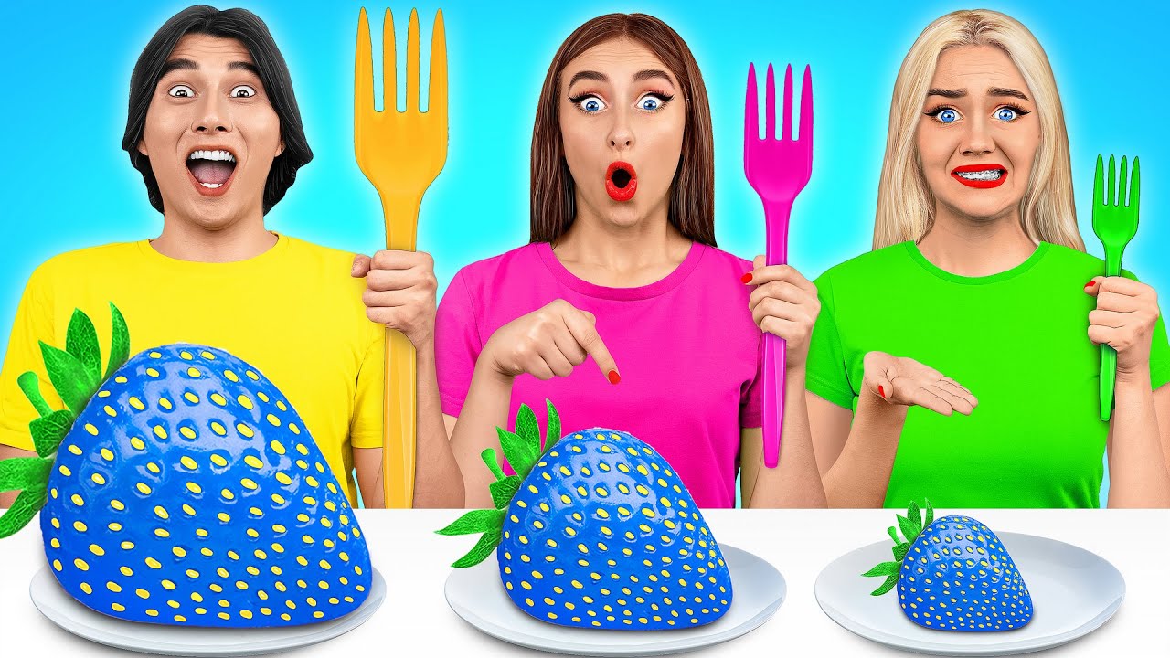 Wyzwanie Małe vs Średnie vs Duże #6 | Gigantyczne jedzenie vs małe porcje od Multi DO Challenge