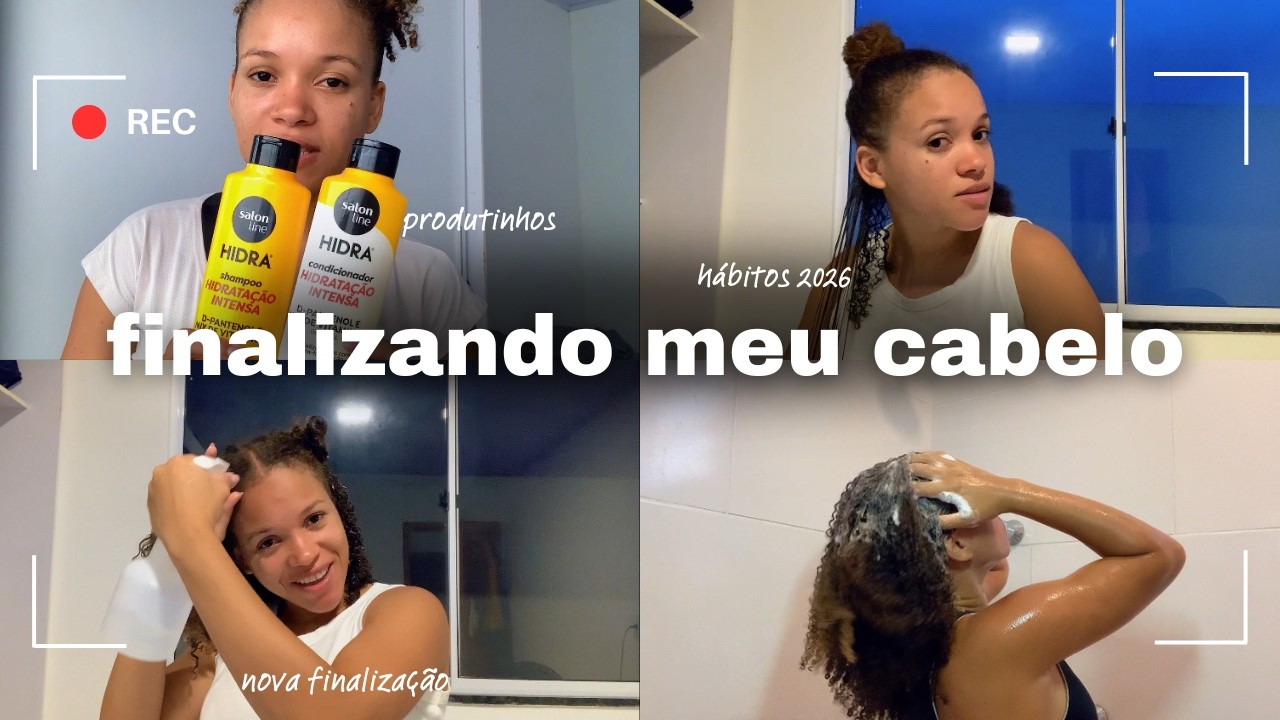Finalizando meu cabelo cacheado 3C + hábitos que mudaram meu 2025 e meus novos hábitos para 2026