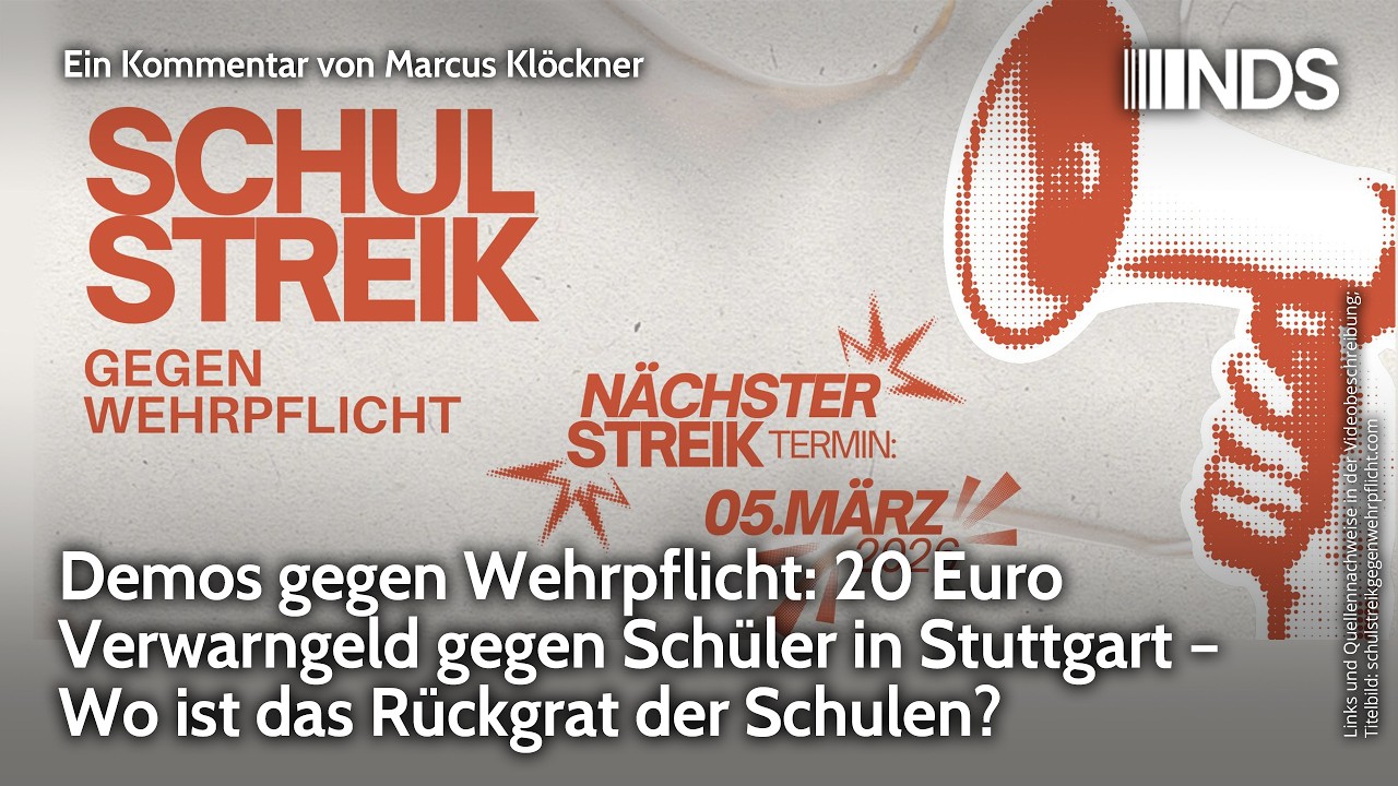 Demos gegen Wehrpflicht: 20 Euro Verwarngeld gegen Schüler  – Wo ist das Rückgrat der Schulen? | NDS