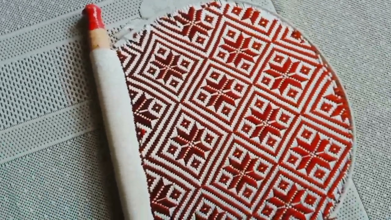 Beautiful and satisfying design of Pakhi/ handfan🥰🥰🥰must watch#pakhi #creativity#hardwork #handmade