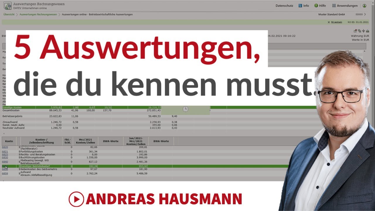 5 Auswertungen in DATEV Unternehmen online