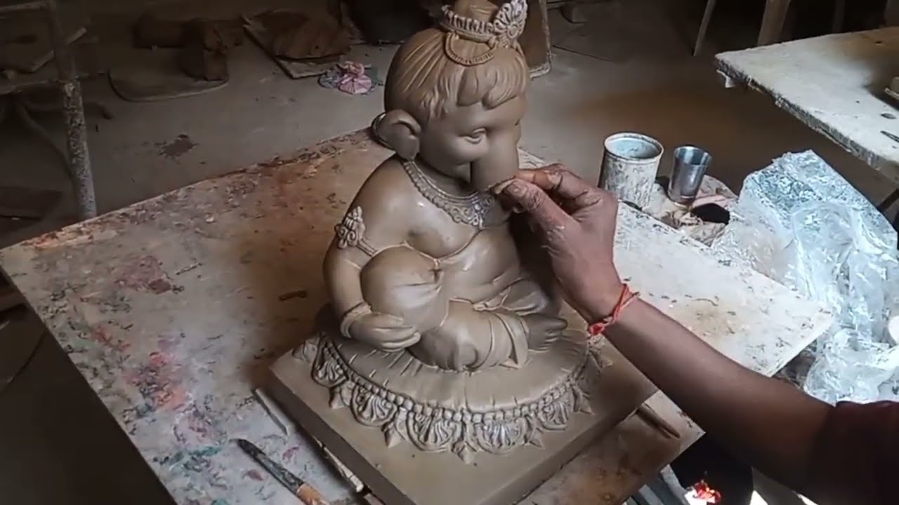गणपति की सूँड कैसे लगाएं | Easy Step by Step Mitti Art