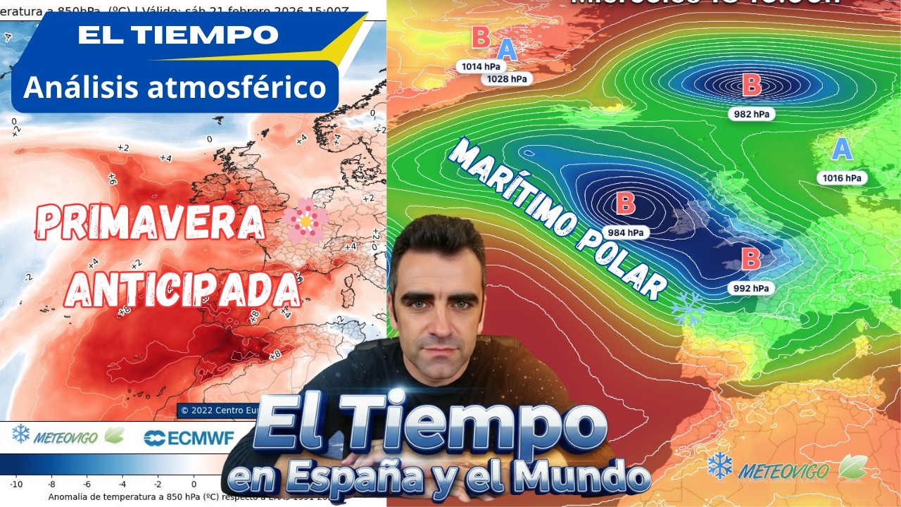 Primavera 🌸 anticipada sobre ESPAÑA, después de la entrada MARÍTIMO ​❄️ POLAR