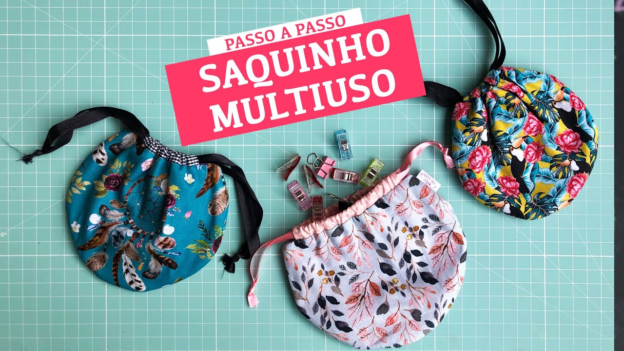 Como costurar Saquinho de tecido Multiuso SUPER FÁCIL
