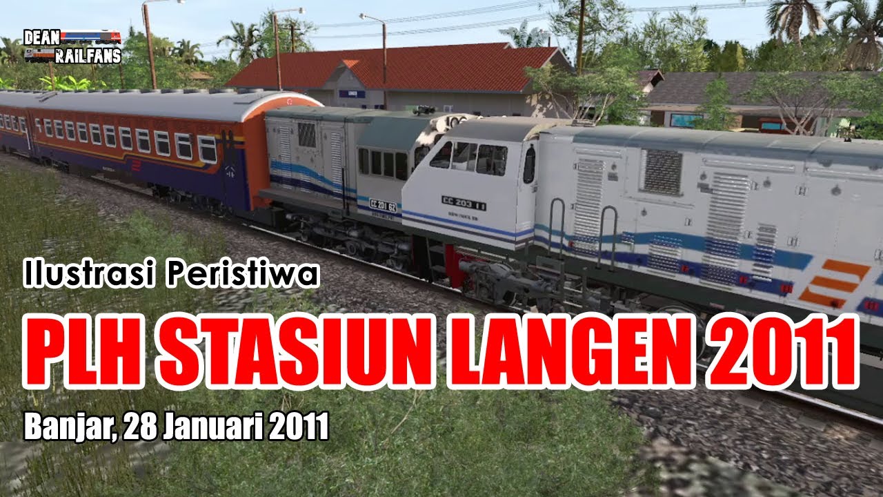 Kecelakaan Kereta Api - PLH STASIUN LANGEN 2011 | Trainz Simulator