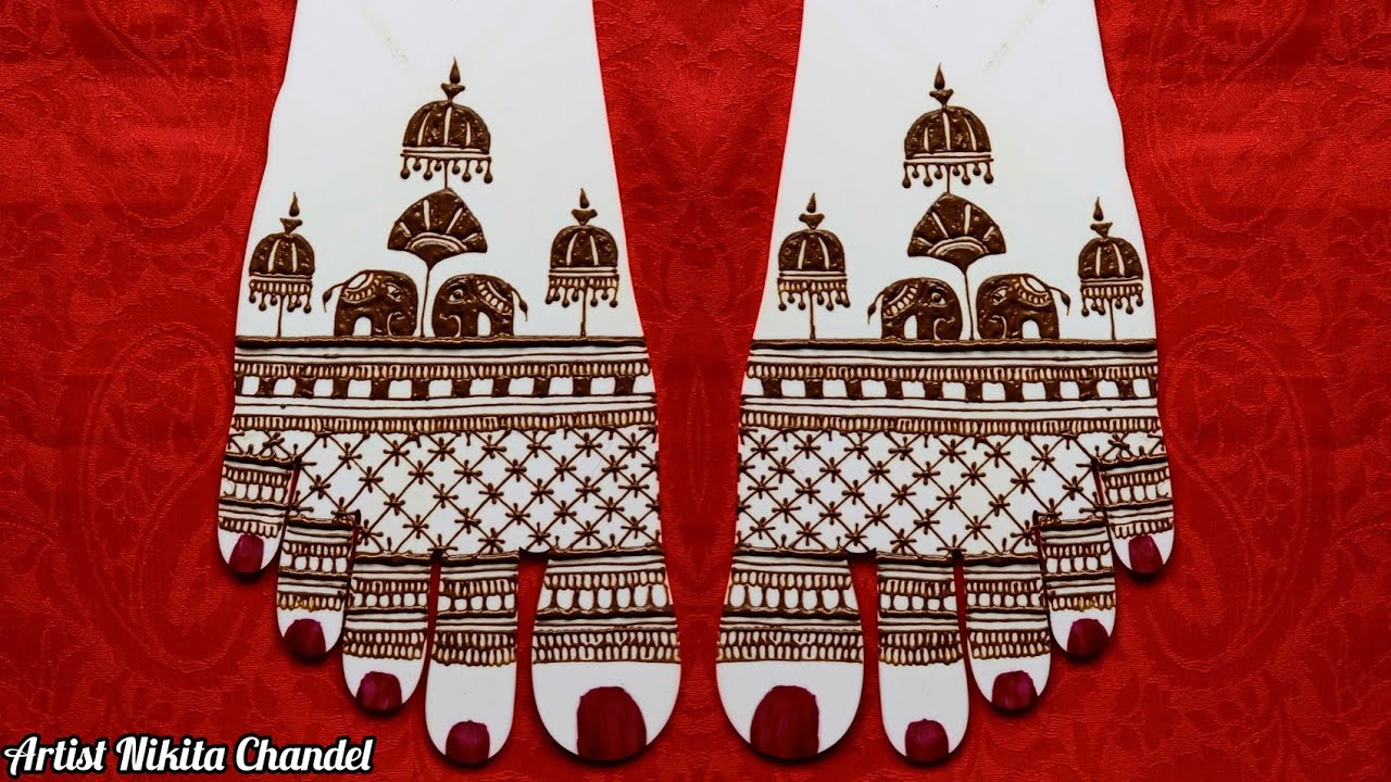 Wedding guests special feet mehndi design | simple wedding mehndi design 
