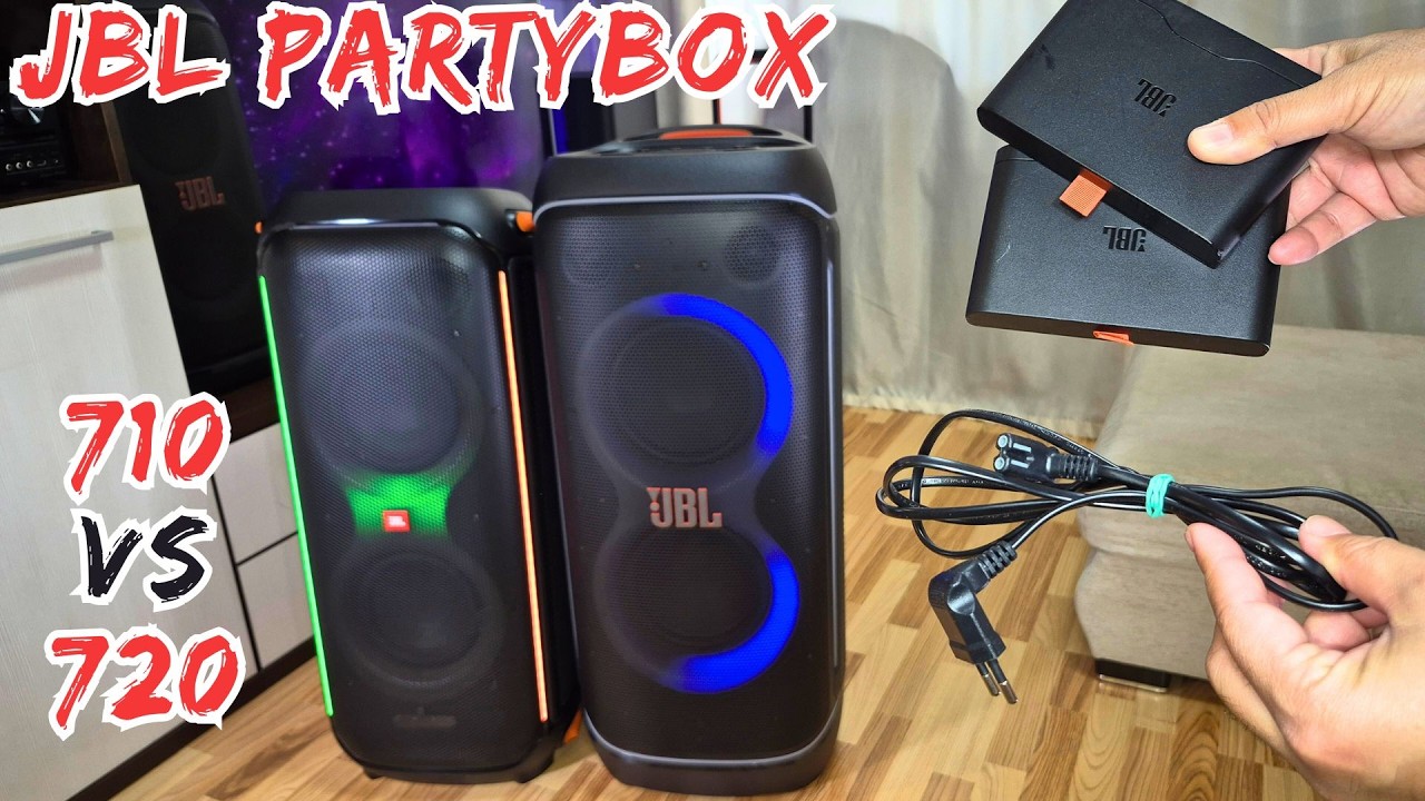 (Режим питания от сети переменного тока и режим питания от батареи) JBL Partybox 720 против 710