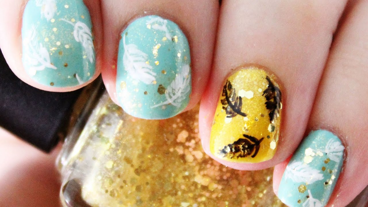 Feather Nail Art