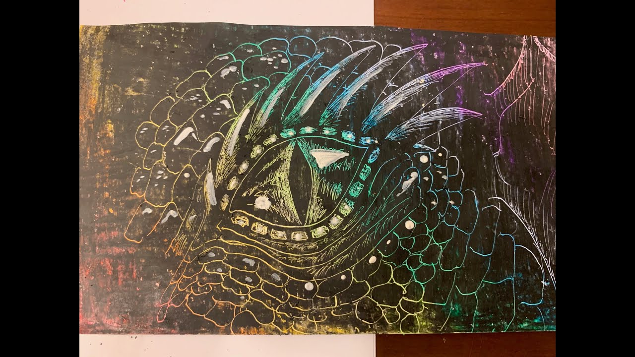 Crayon Scratchboard