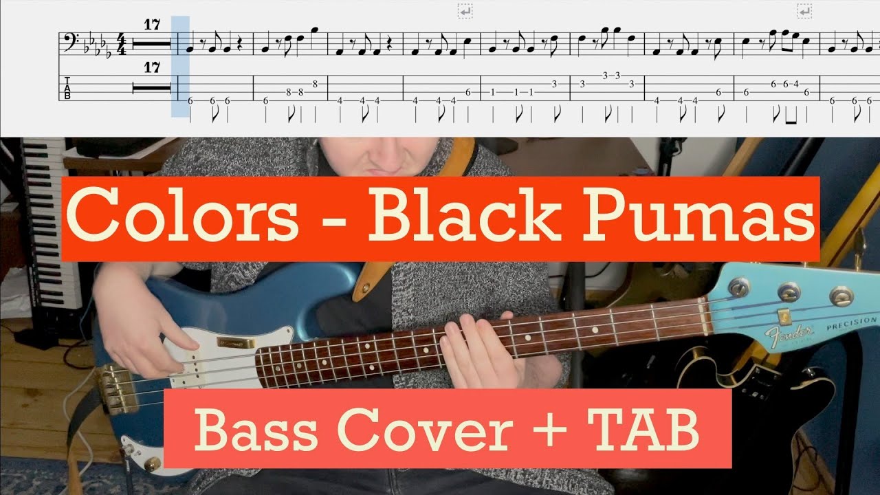 Colors - Black Pumas LIVE Session | BASS TAB + Sheet