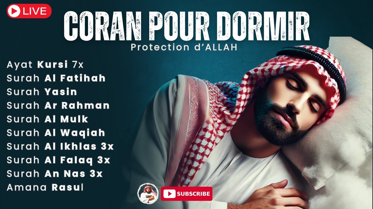 🔴CORAN POUR DORMIR Doua islam | AYATUL KURSI - Protection d'Allah - Pri&egrave;re du soir