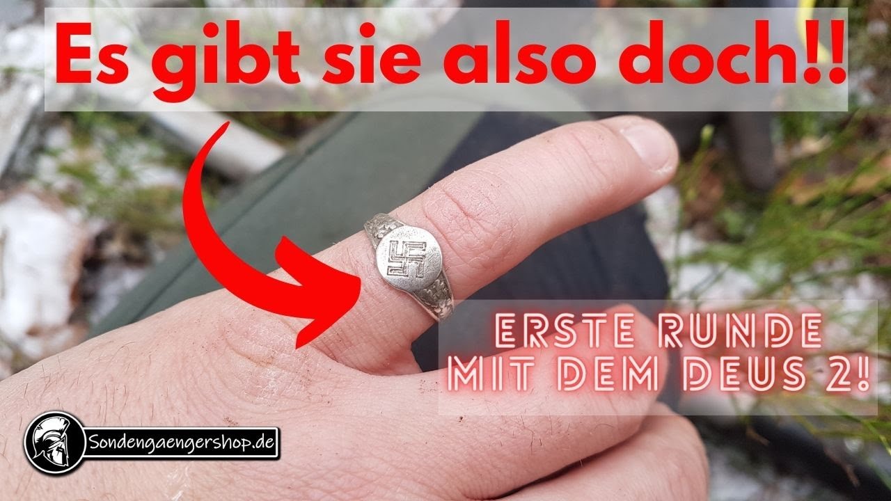 Zum ersten Mal beim Sondeln gefunden! Silber Schmuck aus dem 3. Reich. Erste Runde mit dem DEUS 2