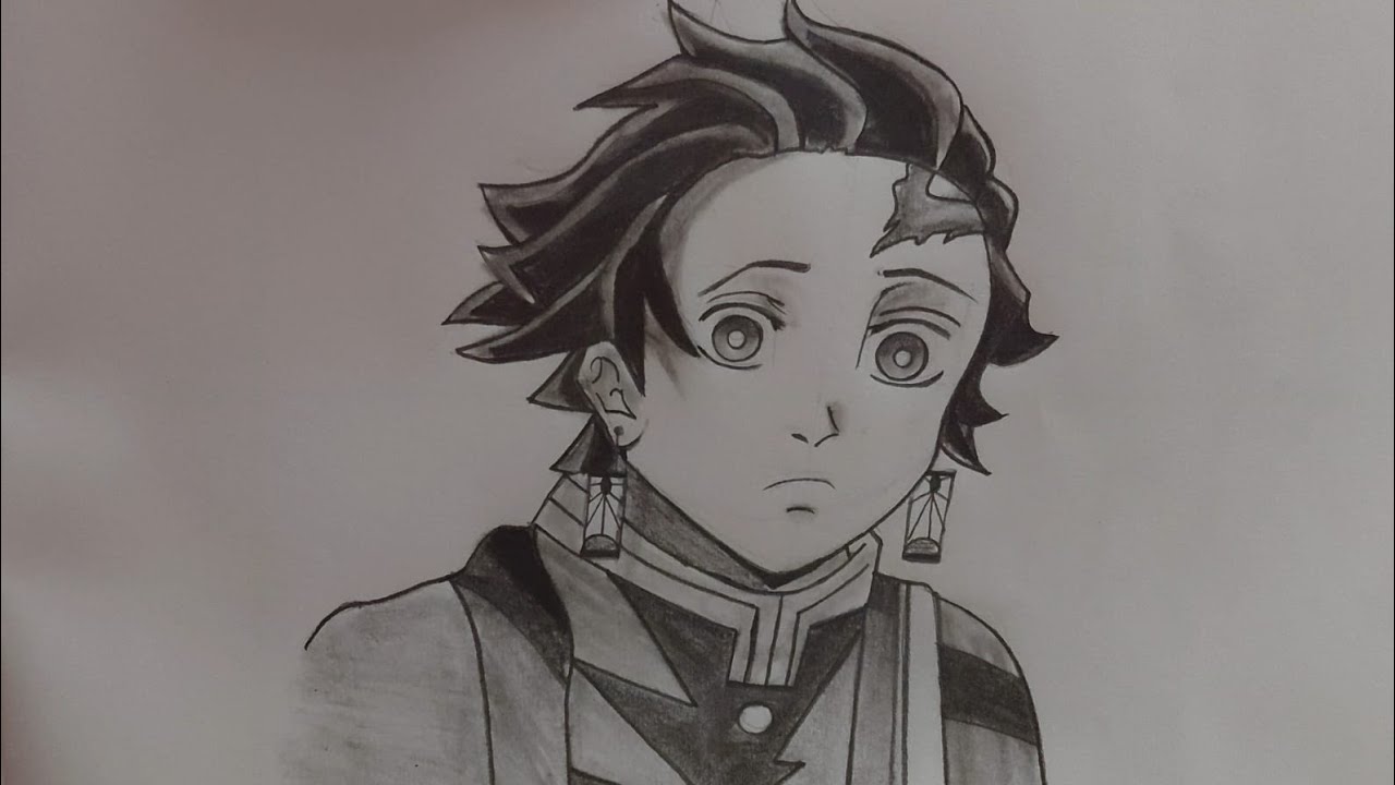 Drawing Tanjiro Kamado Easy Step by Step| Demon Slayer Anime Art Tutorial ✨