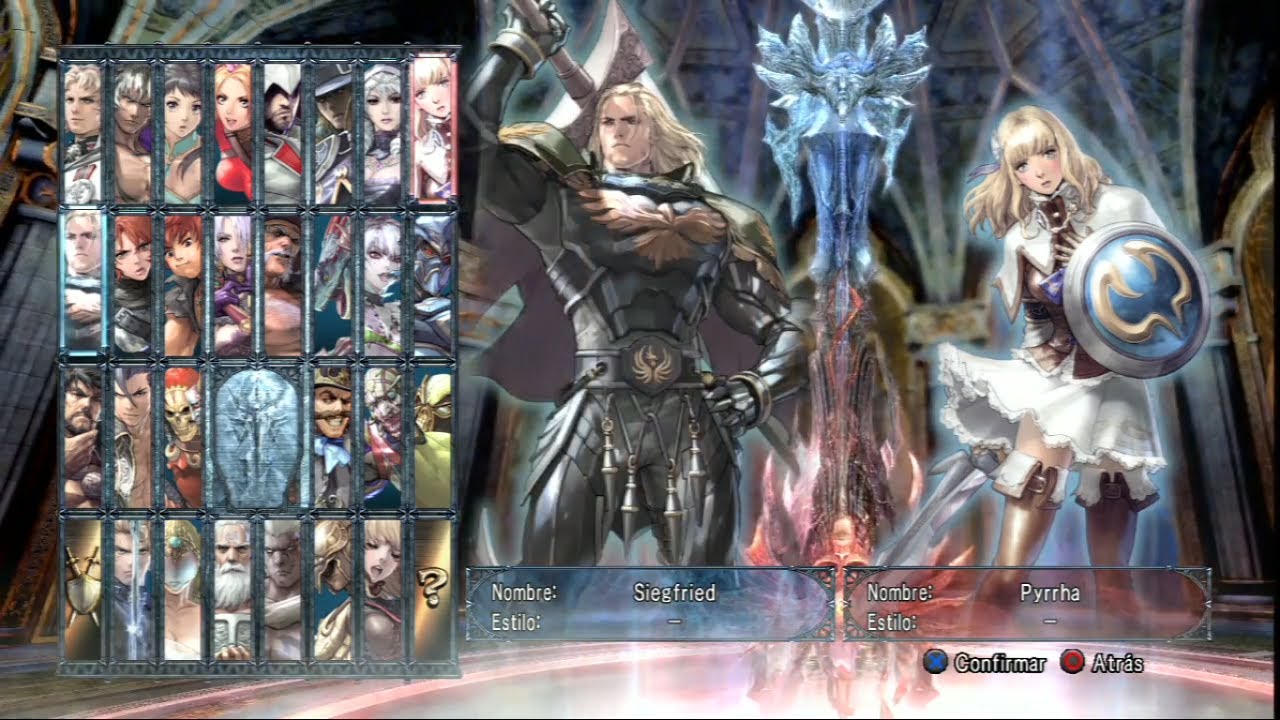 Soul Calibur V: Selección de Personajes