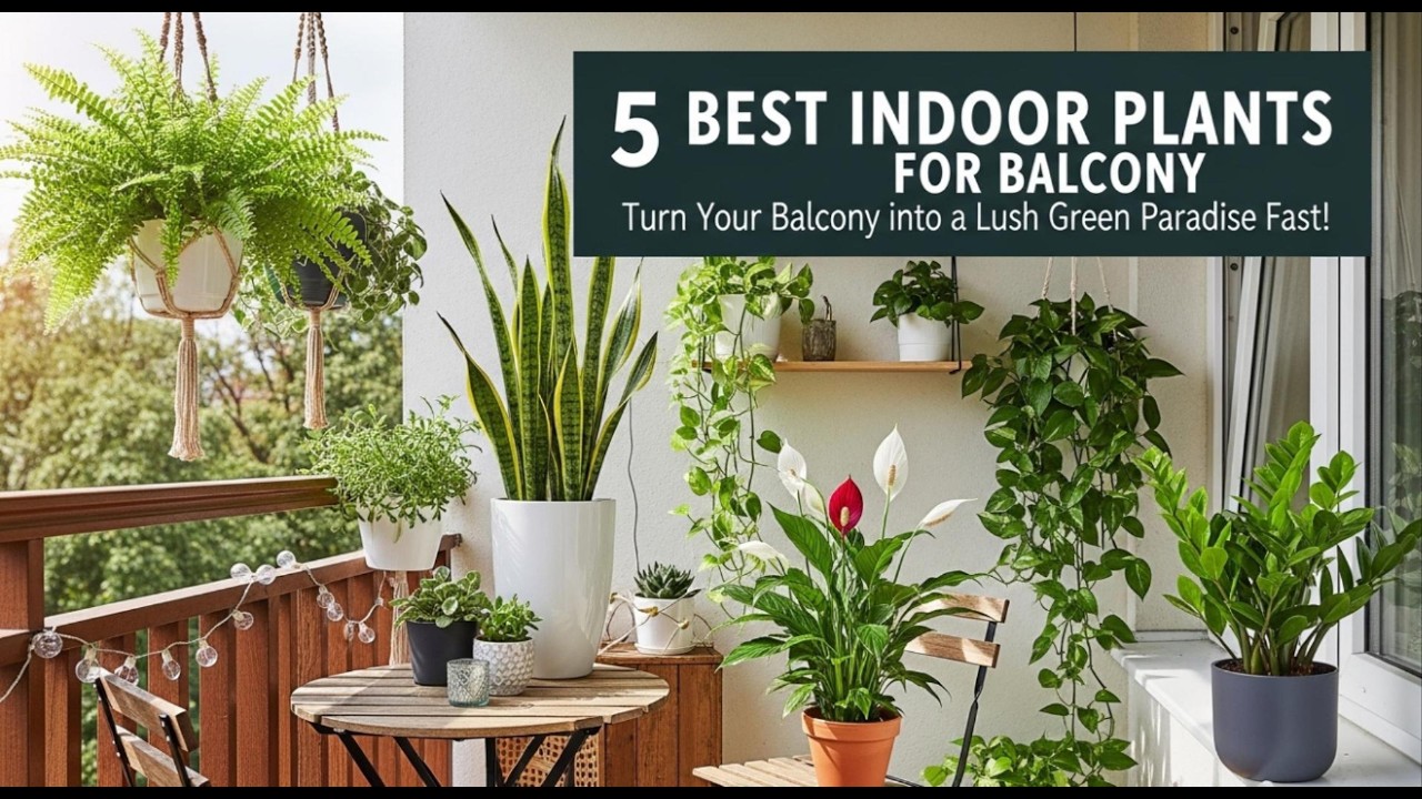 5 Best Indoor Plants for Balcony  Turn Your Balcony into a Lush Green Paradise Fast!