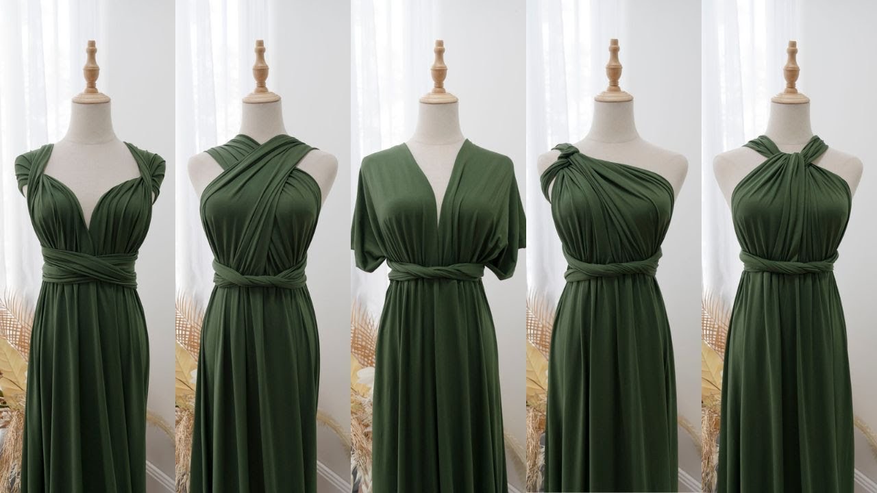 6 Ways To Tie Infinity Dress Tutorial (EASY) | Model Chic
