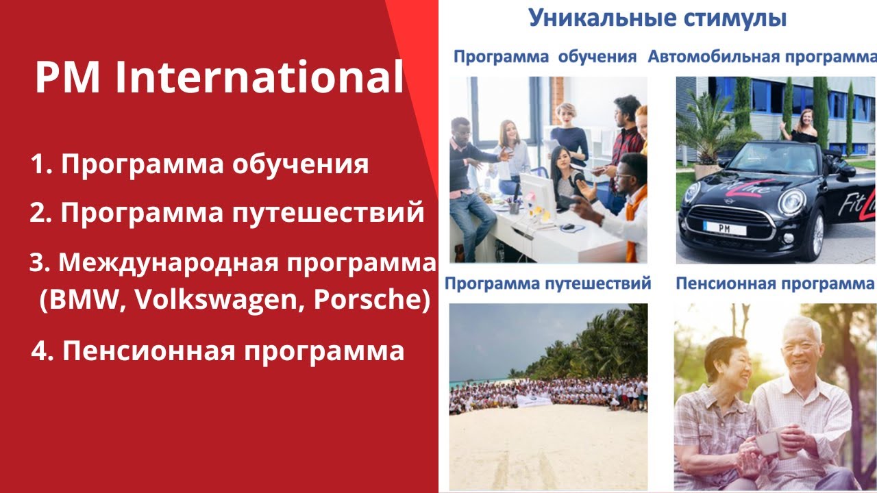 Бонусная программа PM International (АВТО БОНУС, ПУТЕШЕСТВИЯ, ПЕНСИОННАЯ ПРОГРАММА И МЕЖД. ОБУЧЕНИЕ)