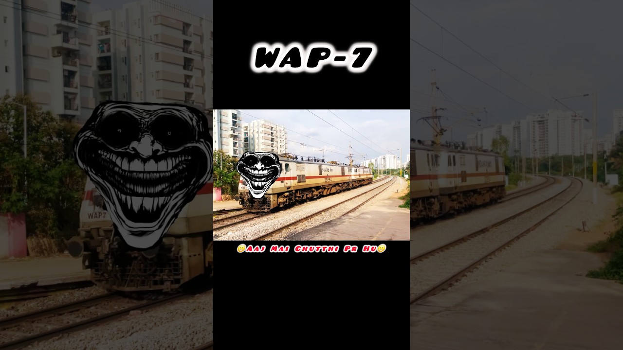WAG-9 Hauling Premium Train🚆 Meanwhile WAP-7😈😌💯 #indianrailways#train#shorts#youtubeshorts#wap7