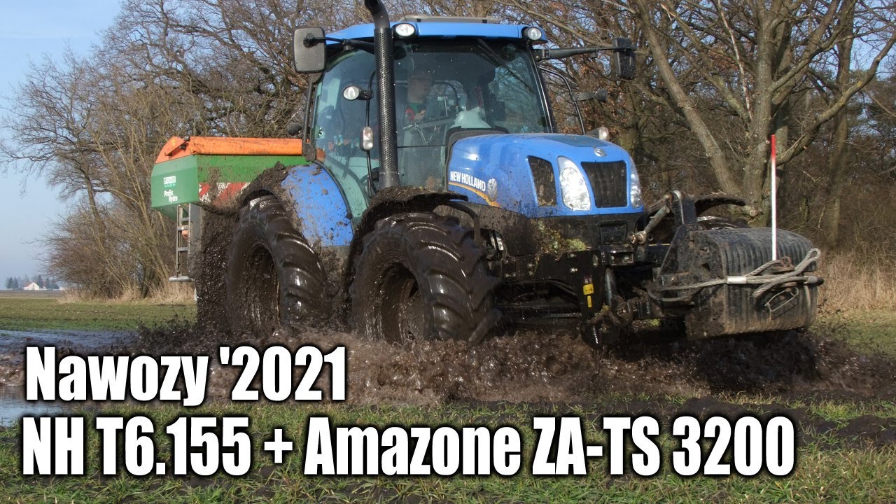 Nawozy 2021 - New Holland T6.155 + Amazone ZA-TS 3200
