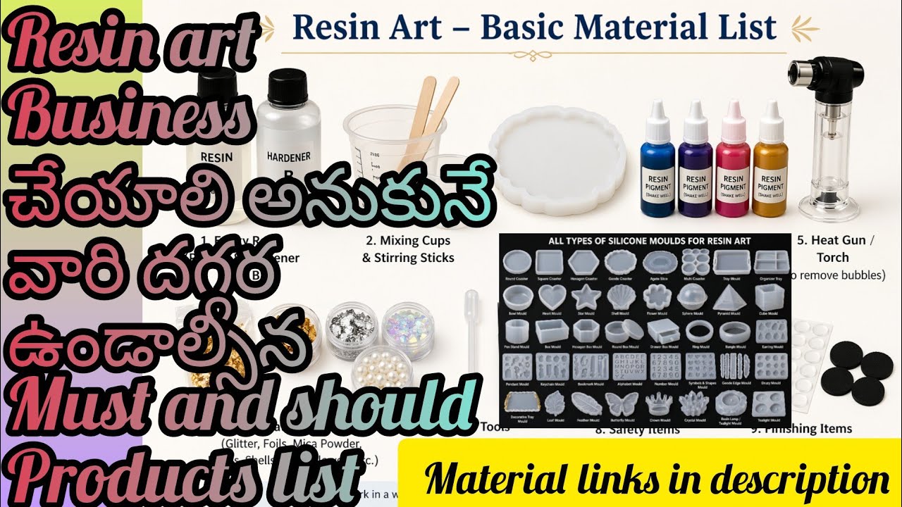 Resin art material list for beginners💡 