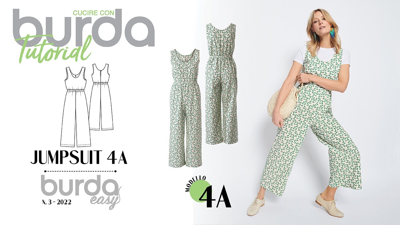 Cucire con Burda: Tutorial Jumpsuit 4A - Burda Easy 3/2022