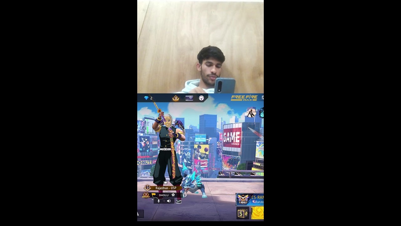 DHOLU BHOLU IS LIVE 50STREAK POSSIBLE?? WITH FACE CAM #FFSHORTS #FFLIVE #Facecam