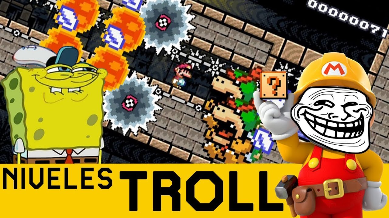 YA NO SÉ COMO PENSAR AQUÍ !!! - NIVELES TROLL #12 | Super Mario Maker - ZetaSSJ