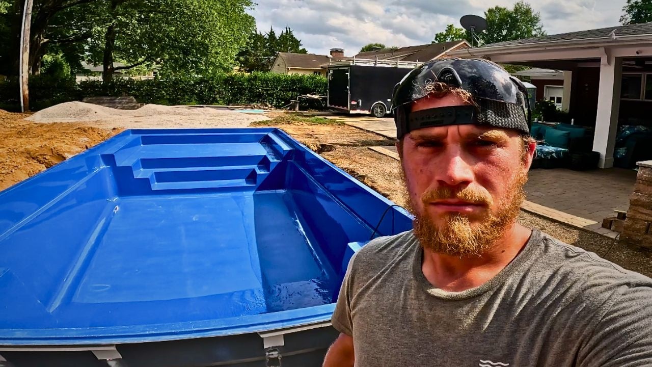 16x35 Fiberglass Pool Installation In Louisville, Kentucky [THE ILLUSION by Imagine Pools]