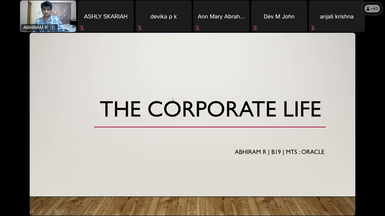 The Corporate Life | ABHIRAM R | IEEE NITC