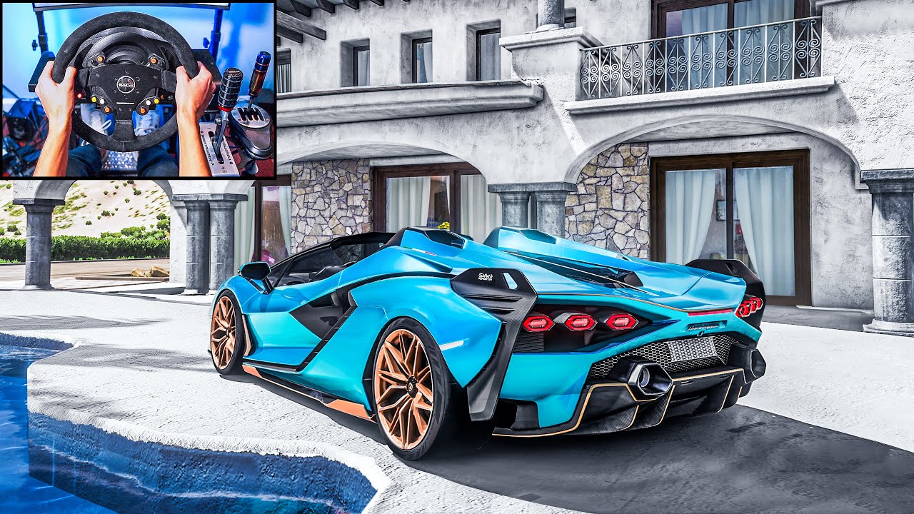 1600HP Lamborghini Sián - Forza Horizon 5 (Steering Wheel + Shifter) Gameplay