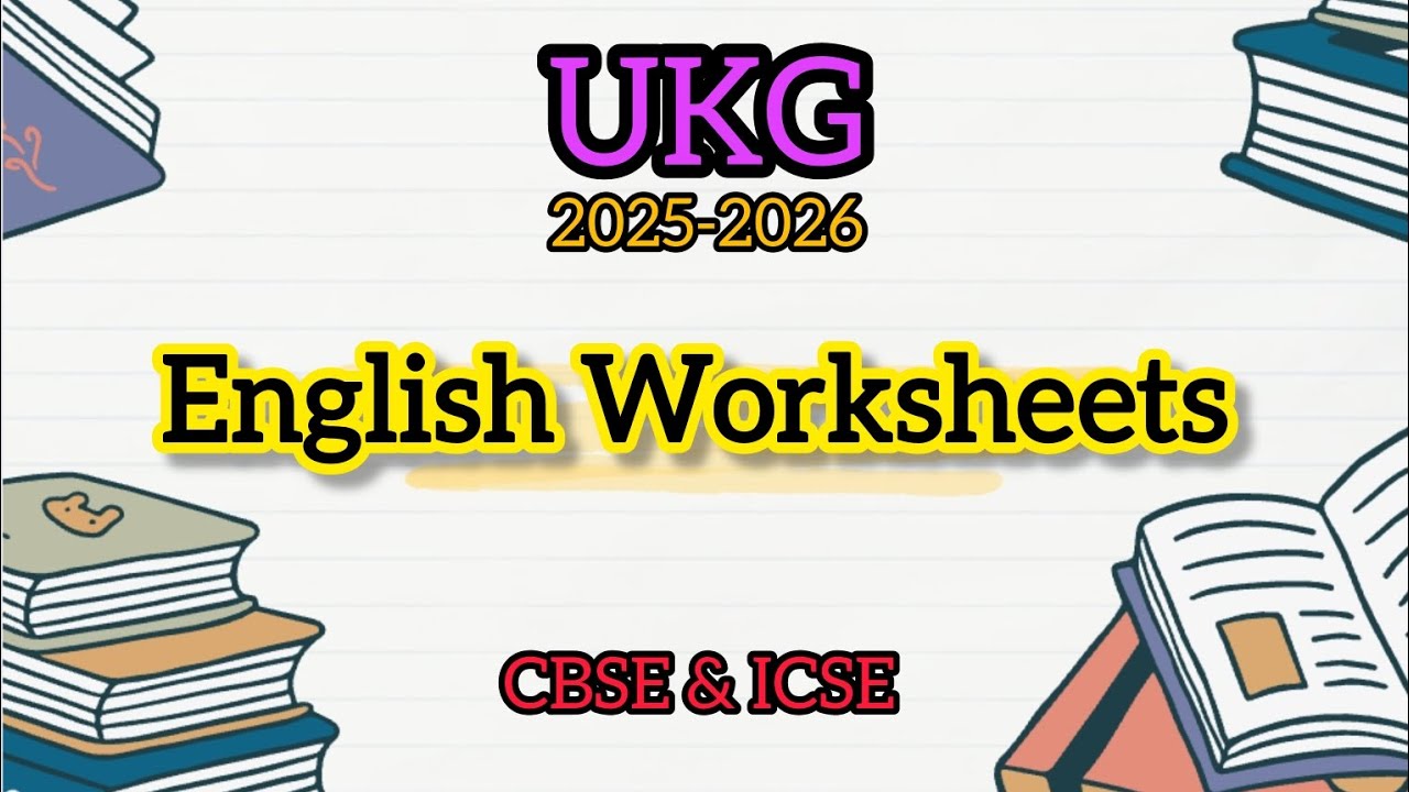 UKG English Worksheet | UKG English Question paper| UKG English Test Paper