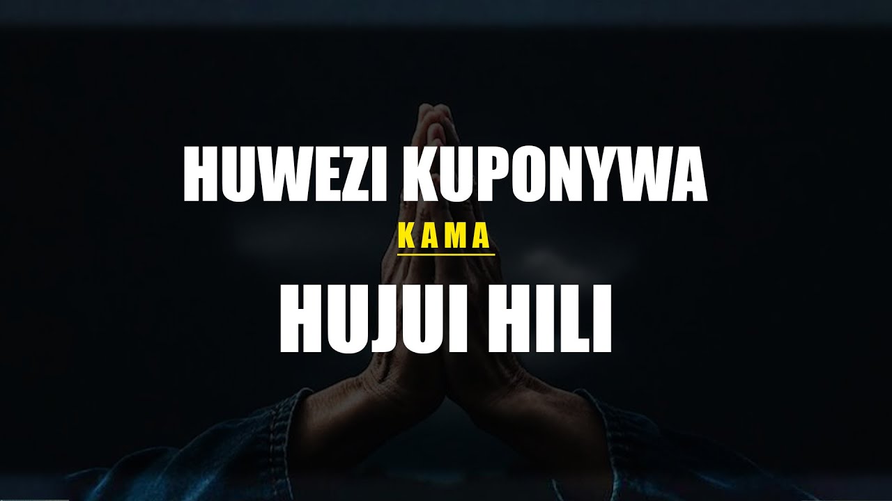 HUWEZI KUPONYWA KAMA HUJUI HILII