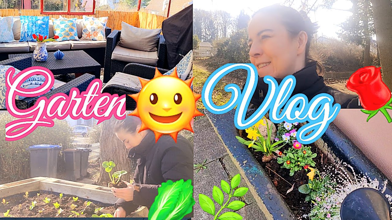 GARTEN VLOG: So gemütlich wird unsere Terrasse! ⚓️ | Salat & Erdbeeren pflanzen 🪴
