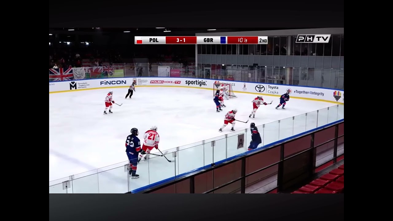 Olviai Bath no 21 GBu18's IIHF World Champs v Poland positioning