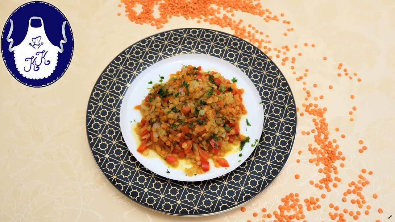 Rote Linsen mit Gemüse, ob zum Abendessen oder als Beilage passt es immer