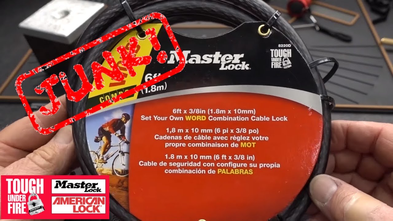 (1566) Review: Master Lock 8220D Bike Lock (JUNK!)