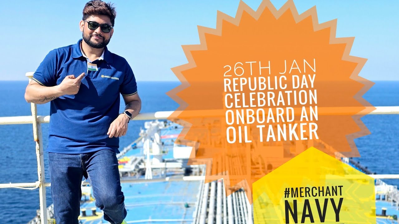 26TH JANUARY REPUBLIC DAY ON THE LARGEST TANKER IN THE WORLD #merchantnavy #tankerships #republicday