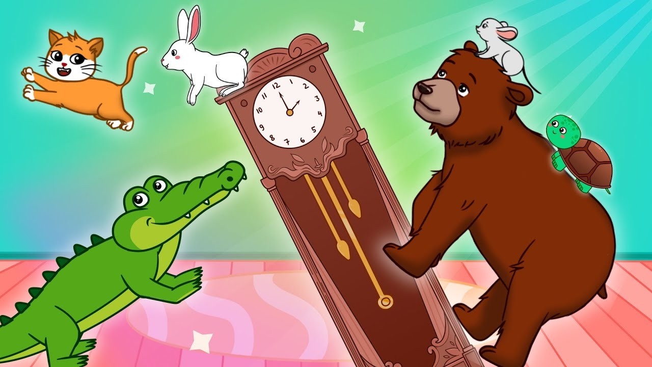 Alligator on the Clock?! Let’s Sing and Laugh! | Nursery Rhymes & Kids Songs | Animal Time