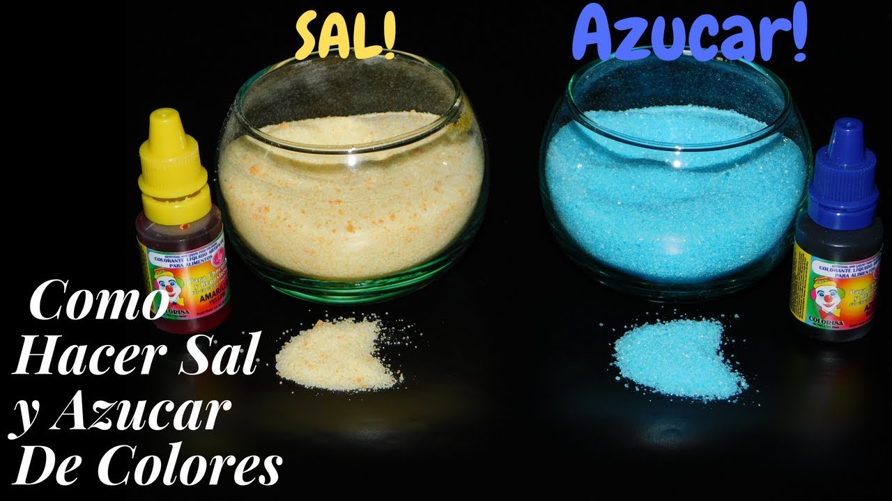 COMO hacer AZÚCAR y SAL de COLORES *TRUCOS de COCINA*